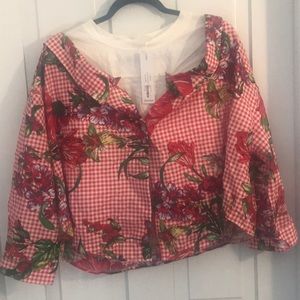 woven/off shoulder red